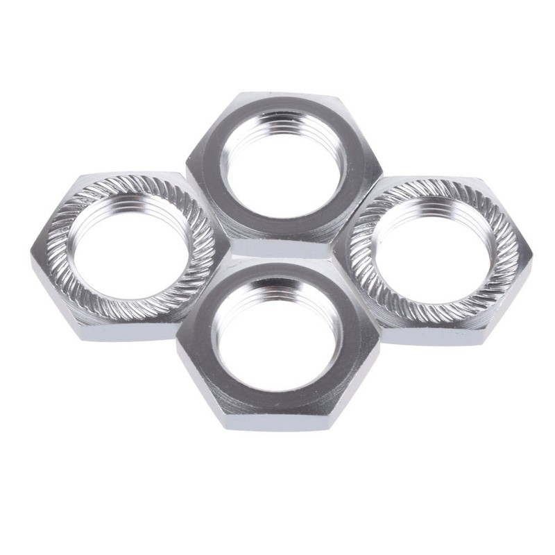LAFEINA 4PCS 17mm Aluminum Wheel Hex Hub Nut for 1/8