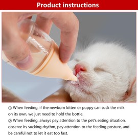 Pet Feeding Bottle for Puppies and Kittens,40ml Yellow