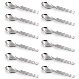 KSJONE Stainless Steel Masala Spoons for Small Containers Mini Spoon for Masala Dabba Spices Spoons, All Tea Coffee Sugar & Spices 4 inch (12 Pcs)