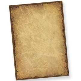 TATMOTIVE Letter Paper Cardboard Vintage Retro DIN A4, 170 g/m², Printable on Both Sides, 25 Sheets - for Crafts, Invitation Cards, Menus