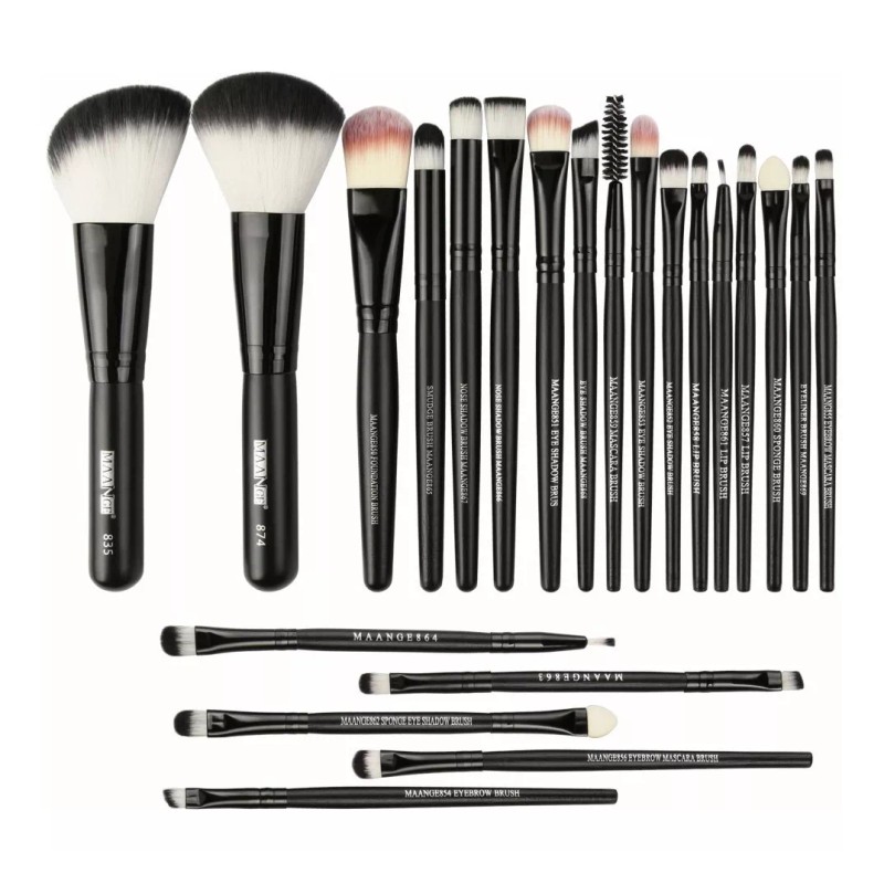 Maange Brochas De Maquillaje Professional,22 Piezas Set De Brochas Color