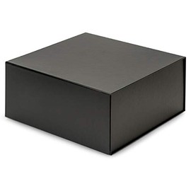 3 PK, Black Magnetic Closure Gift Boxes, 10 x 10 x 4.5" for Packaging Gifts, Candies & Gourmet Foods