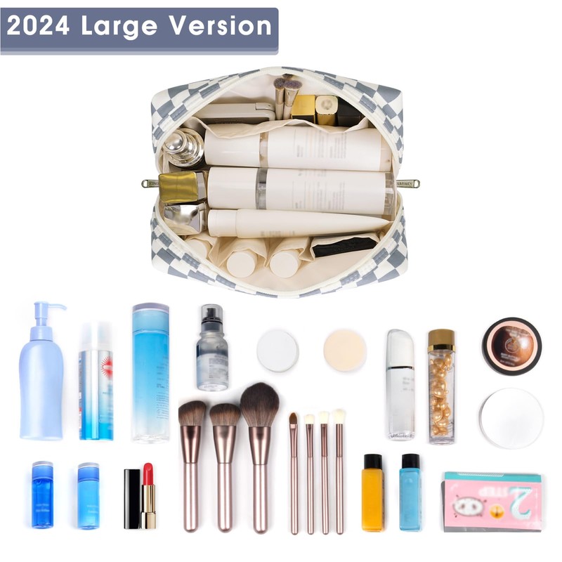 Large Makeup Bag Zipper Pouch Travel Cosmetic Organizer for Women
