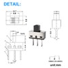 Youmile 20PCS Vertical Slide Switch 1P2T SPDT 3 Pin 2