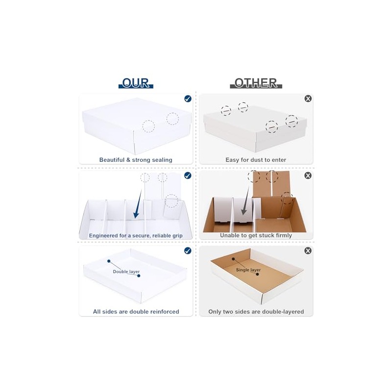 5 Row Trading Card Storage Box, 1 Pack Cardboard Storage