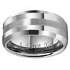 CROWNAL 6mm 8mm 10mm Tungsten Carbide Wedding Band Ring Engraved