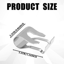 QKYS 2PCS Windscreen Wiper Linkage Clip, Windshield Wiper Linkage Motor Repair Clip Kit, Universal Silver Best Mindshield Repair Kit, Windshield Clamps for Cars Trucks SUVs, Car Accessories