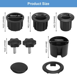 ZMDMAH Pack of 8 Reducing Rings for Parasols, Parasol Replacement Parts, Reduction Umbrella Stand Adapter, Patio Umbrella, Replacement Parts, Outdoor Reduction Pieces, Umbrella Stand for Garden
