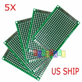 Frentaly 5pcs 4x6 cm Double Side DIY Prototype Circuit Breadboard PCB Universal Board