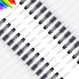 AmazingSpark 50 Pcs Water Brush Pen Set Watercolor Paint Pen Water Drawing Pens Artists' Paintbrushes Set for Painting Markers, WaterColor Soluble Markers, Powdered Colors Pigment (Large Pointed)