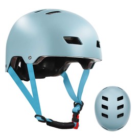 LANOVAGEAR Kids Bike Helmet for 2-14 Years Old Boys Girls, Adjustable Skateboard Helmet for Cycling, Skateboarding, Scooter, Skate (Light Blue, M)