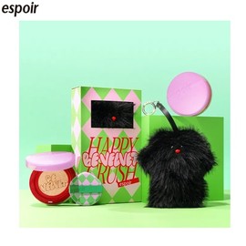 ESPOIR Pro Tailor Be Velvet Cover Cushion New Class Set 3items [Happy Crush Edition], Shade:Vanilla