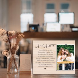 XJF Soul Sister Gift Picture Frame, Birthday Christmas Gift For Sister, Friendship Keepsake from Sister, Best Friend Forever Bff Gift for Women