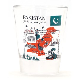 Pakistan Landmarks and Icons Collage Shot Glass