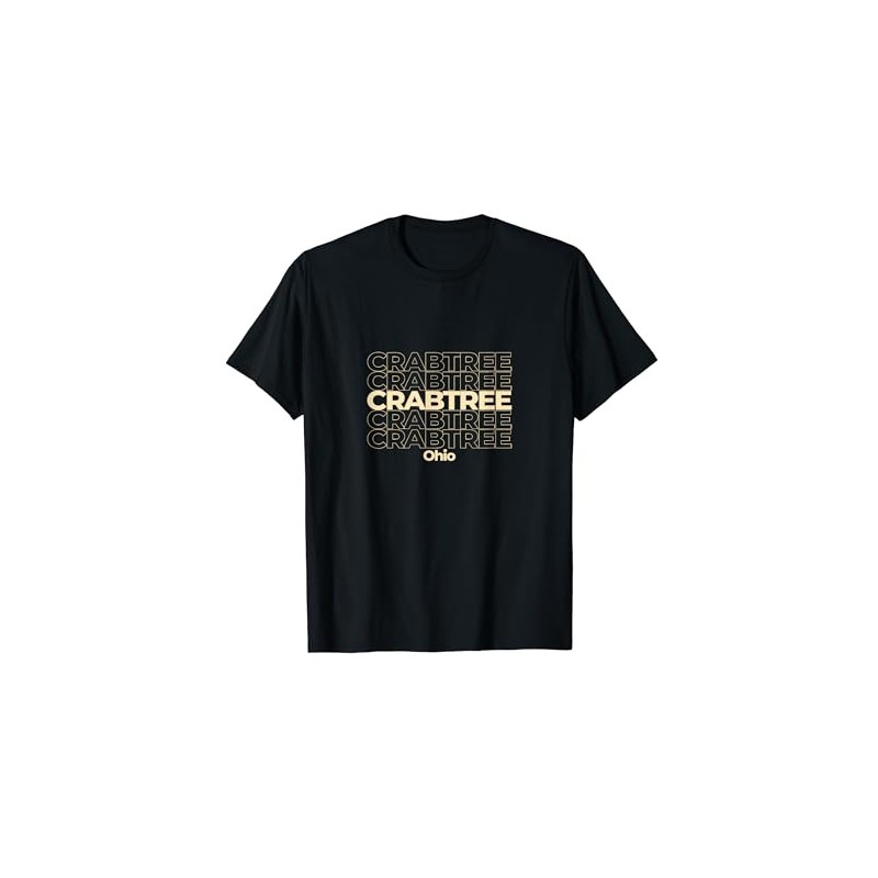 Vintage Crabtree, Ohio Repeating Text T-Shirt