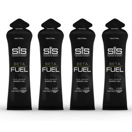 SIS Betal Fuel Energy Gels for Cycling Running Triathlon - Dual-Source Carbohydrate Blend - 40 g of Carbs - Gluten-Free - Informed Sport Certified - 4 Pack (4 Pack, Unflavoured)