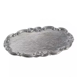 Factory Direct Craft Dollhouse Miniature Silver Serving Platter | 3 Pieces