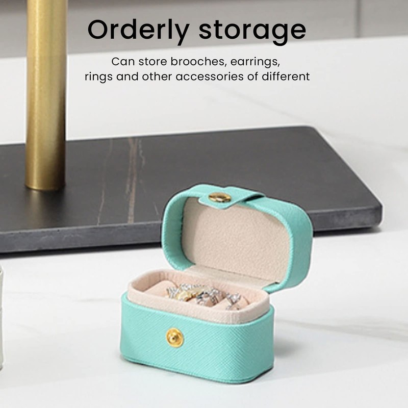 Joyero Organizador, Pequeño Estuche de Almacenamiento de Joyas de Viaje