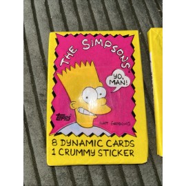The Simpsons 1990 TOPPS Wax Pack Trading Cards Sealed - Single Pack