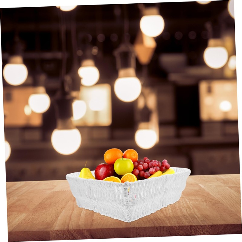 ABOOFAN Heart Shaped Storage Imitation Woven Rattan for Fruits Vegetables