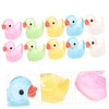 Outanaya 50pcs Luminous Miniature Duck Decorations for Party and Crafts