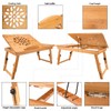 Laptop Desk Table Adjustable Bamboo Foldable Breakfast Serving Bed Tray