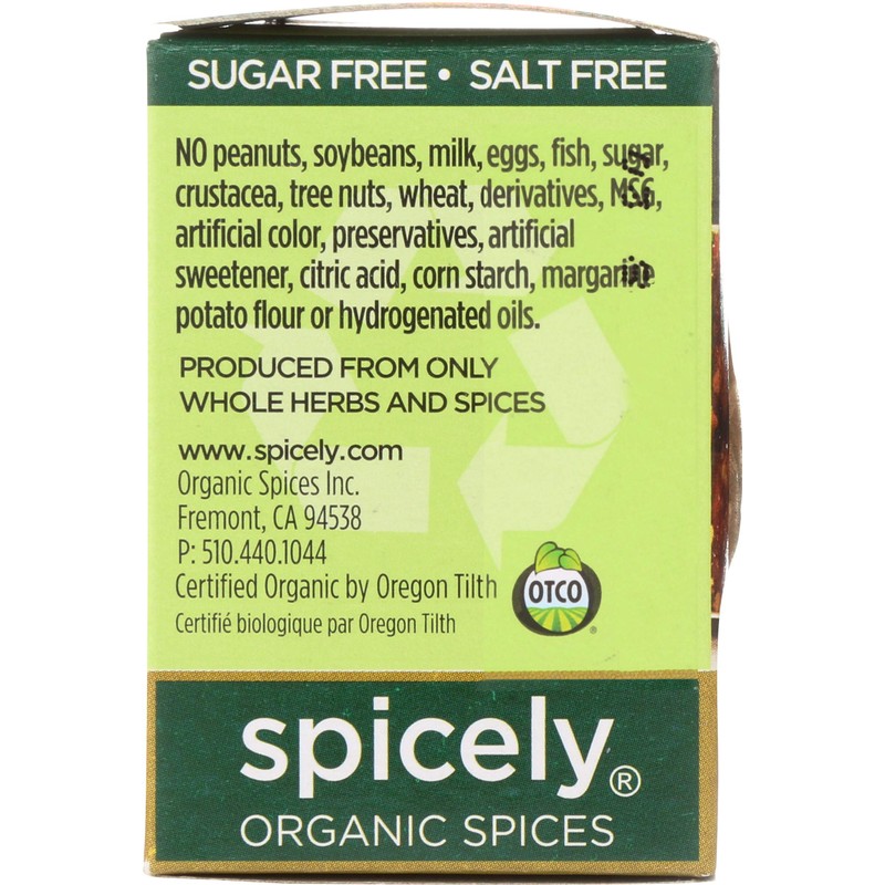 Spicely Organic Seasoning Chinese Five Spice 0.40 Ounce ecoBox Certified