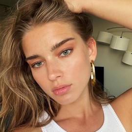 Sanfenly 14K Gold Filled Hoop Earrings for Women, 5mm Wide Large Flat Gold Hoop Earrings, Hypoallergenic Lightweight Oversized Big Hoop Earrings Gold for Girls 30/40/50/60/70mm