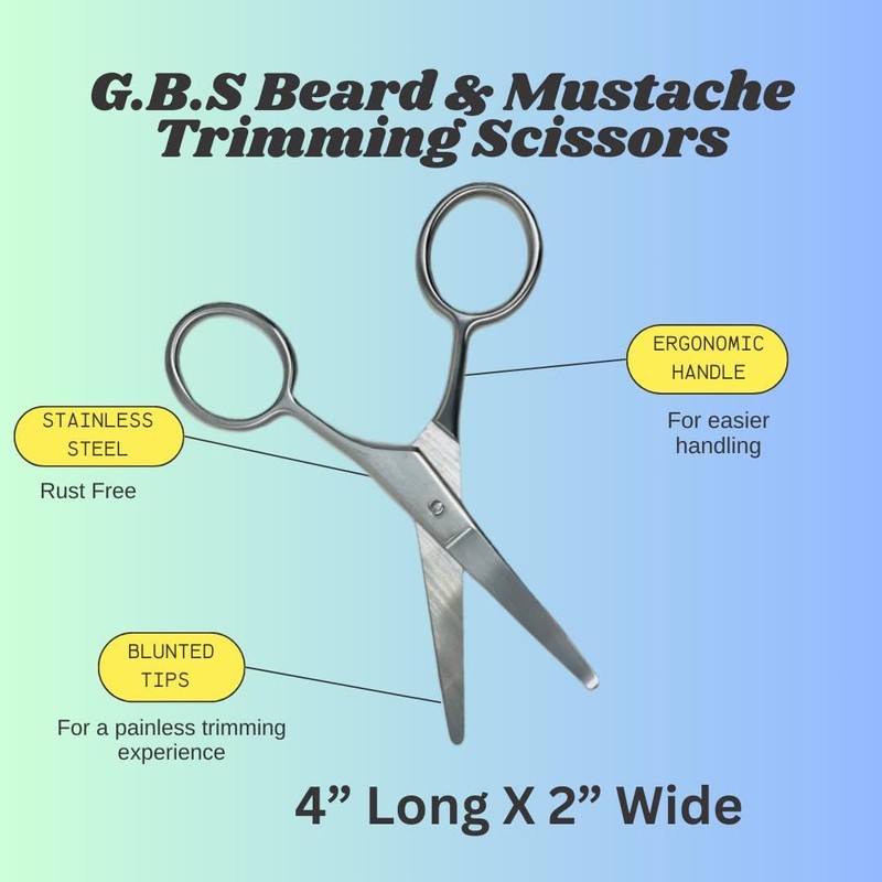 G.B.S Fragrance-Free Extra Strong Hold Mustache Wax, Black Beard Filler
