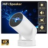 HY300 Pro HiFi White Multi-Function Projector with 180° Flexible Stand,