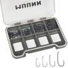 MUUNN 400Pcs Fly Tying Hooks Assortment, Barbless Fishing Hook Trout,