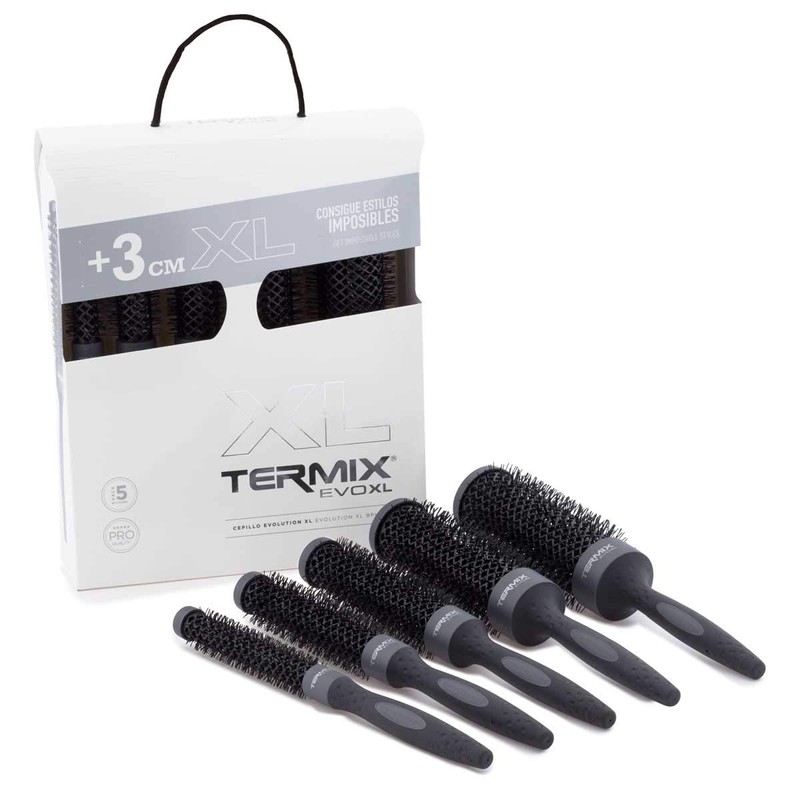 Termix Evolution Round Hair Brushes, X-Large, Pack of 5