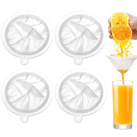 Strainer Filter, Pack of 4 Nylon Strainer with Handle 200/300/400/450Mesh Ultra Fine Funnel Filter Sieve Filter Kitchen Sieve Fine Filter Sieve Wine Filter for Juice, Milk, Coffee