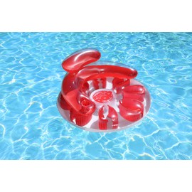 Poolmaster Water Pop Circular Swimming Pool Float Lounge, Red Large