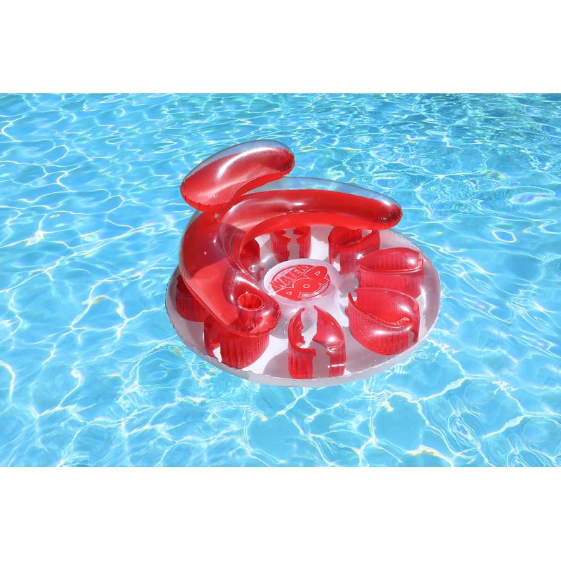 Poolmaster Water Pop Circular Swimming Pool Float Lounge, Red Large