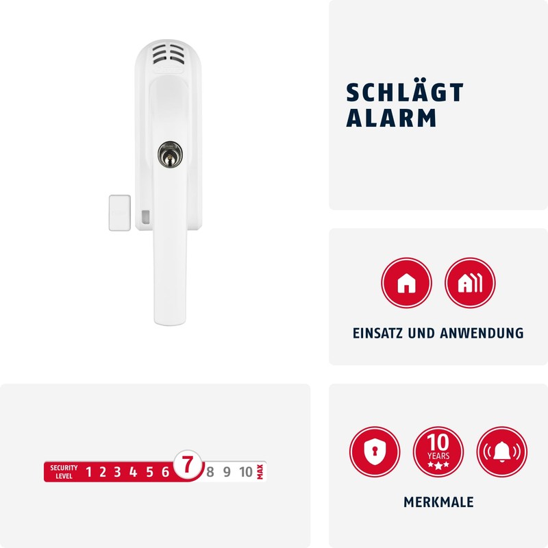 ABUS FG300 373732 Lockable Window Handle AL0125, Keyed Alike, Brown,