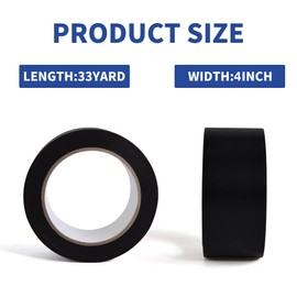 TAPEBEAR Corrosion Protection Pipe Tape, Wrap Pipe Tape for Drain Pipe, Metal Electrical Outdoor Underground Pipe, Waterproof PVC Black Tape, Duct Anti-Corrosion and Protection,4Inch X 33Yard,12rolls