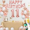 Fancypartyshop 11st Birthday Decorations - Rose Gold Happy Birthday Banner