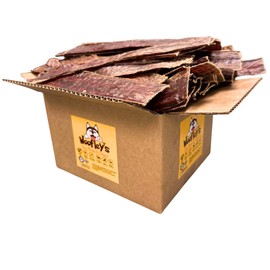 Woofley's - 10-12 Inch Esophagus Jerky (50 Count) - Gullet Sticks for Dogs - Safe Jerky Dog Chews -Easily Digestible Bully Sticks