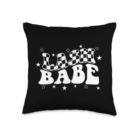 Lash Babe Eyelash Babe Lash Salon & Lash Bar Babe Eyelash Stylist Tech Lash Artist Throw Pillow, 16x16, Multicolor