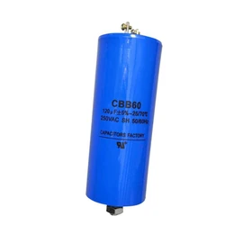 250VAC 120uF Run Capacitor CBB60 250V AC 120MFD 120 uF MFD, 50x123mm Blue w/Fixing Stud SH 25/70/21 50/60Hz UL Listed Cap