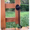 TOPYWMSP Hook and Eye Latch 1pcs 8 Inch Black Stainless