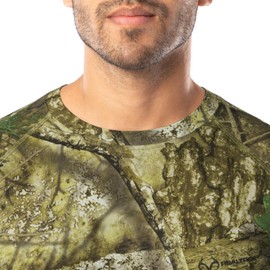 Realtree Men's Flex Short Sleeve Raglan Tee, APX