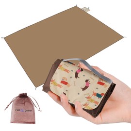 Fun Quest Ultralight Beach & Camping Blanket – 0.42lb/0.66lb Waterproof & Sandproof | Quick-Dry, Compact, Fits in Pocket | Ideal for Travel, Hiking, Park Picnics & Outdoor Adventures