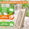 Konex Non-Slip Wooden Two-sided Hand and Nail Brush. Fingernail Brush