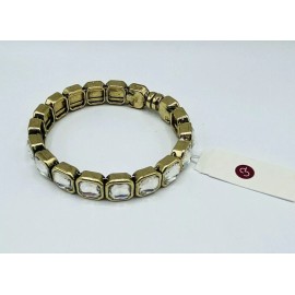 Dressbarn Dress Barn Rhinestone Bracelet Silver Tone Magnetic Clasp Boho Chic Jewelry