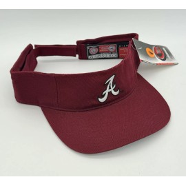 Colosseum Athletics Alabama Crimson Roll Tide Vtg Script Sun Visor Strap SnapBack Sports Hat Cap
