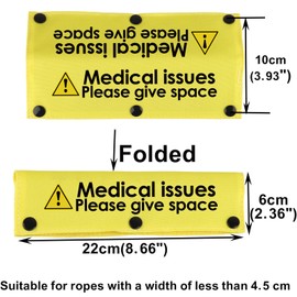 Emergency Medical Dog Leash Sleeve Medical Issues Space Dog Leash Wrap Sleeve Alert Tag Pet Birthday Gift (Medical issues-YE Sleeve)