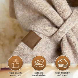 Pashmina Shawl Wraps Women Knitted Shawls and Wraps Cardigan Cape Wool Cashmere Shoulder Top Sweater Shawl Scarf forDailyWear (Camel)