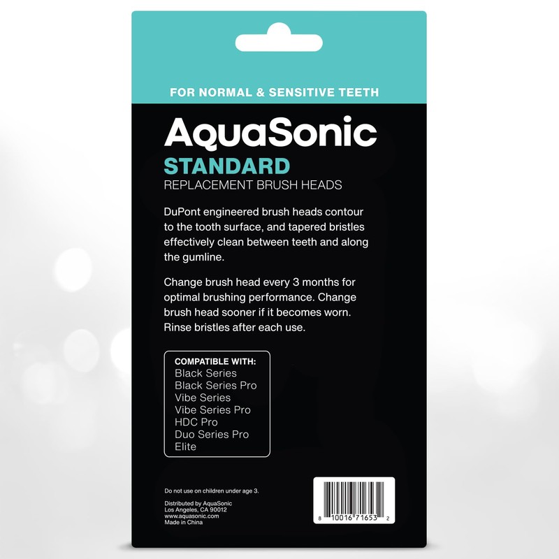 AquaSonic Standard Replacement Brush Heads | ADA Accepted | for